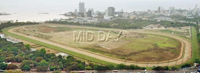 An aerial view of the Mahalaxmi racecourse, the emerald of SoBo and lung for the citizens. Pic/Rane Ashish