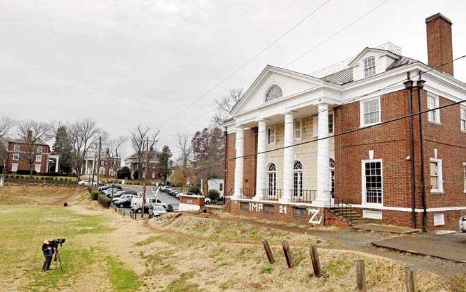 The Phi Kappa Psi fraternity house inside the University of Virginia campus. Pic/AFP