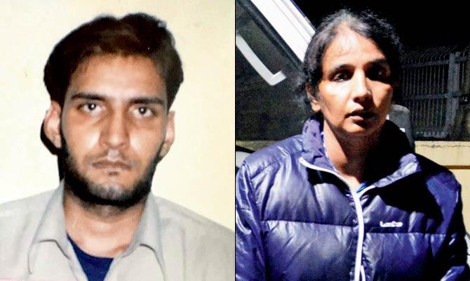 Sandeep Gadoli was shot dead in an Andheri hotel on February 8. (right) Sudesh Kataria, Sandeep’s sister