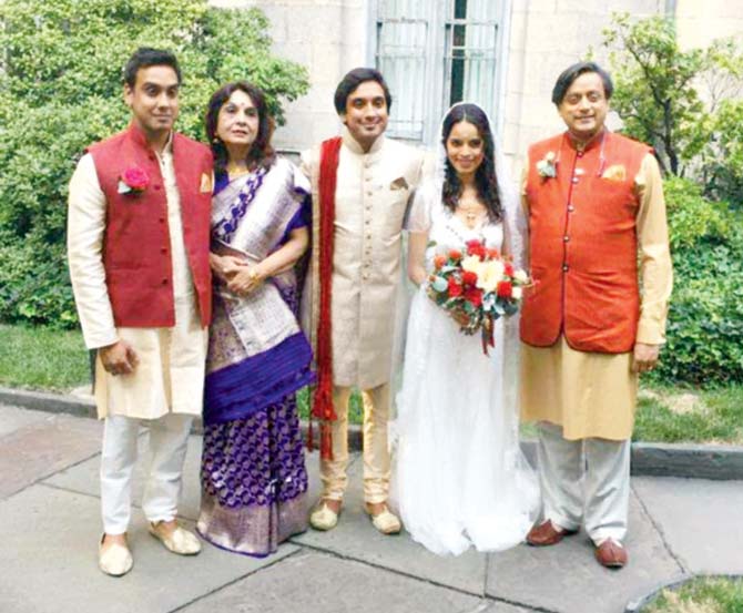The Tharoors at Kanishk’s wedding