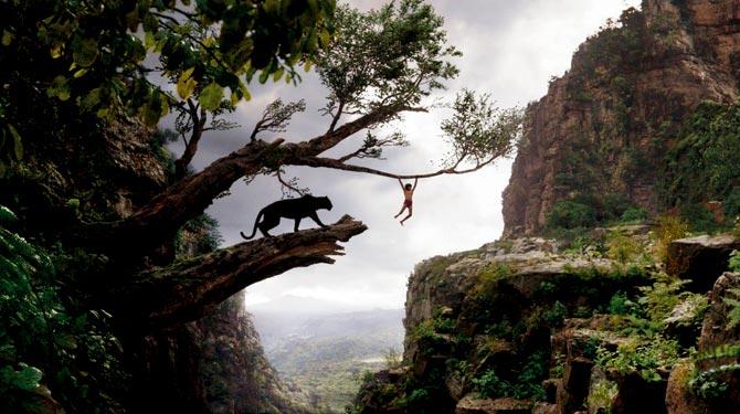 A still from The Jungle Book (2016), a film featuring impressive visual effects