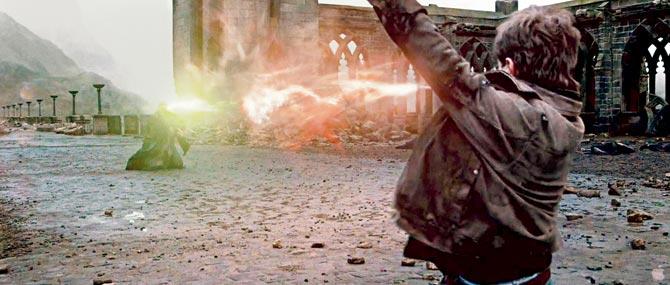 The climactic duel from Harry Potter and the Deathly Hallows:âÂÂu00c2u0080ÂÂu00c2u0088Part II
