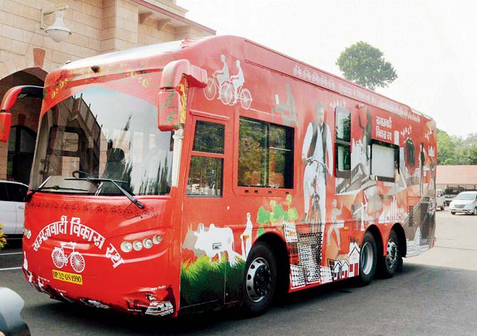 The ‘rath’ that will be carrying top party honchos. PIC/PTI 