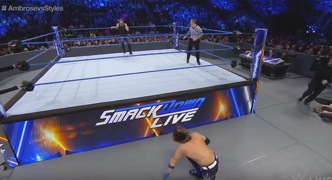Dean Ambrose vs AJ Styles in the main event