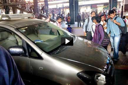 Watch video: Mumbai man drives car onto Andheri railway station platform