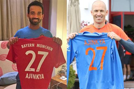 Ajinkya Rahane, Bayern Munich star Arjen Robben exchange Diwali gifts