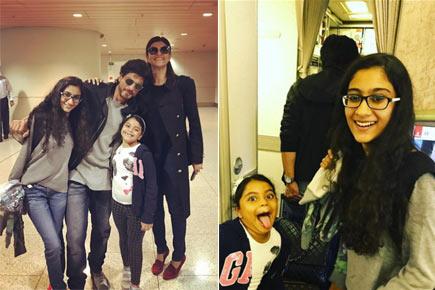 Sweet surprise! When Sushmita Sen and her daughters met Shah Rukh Khan