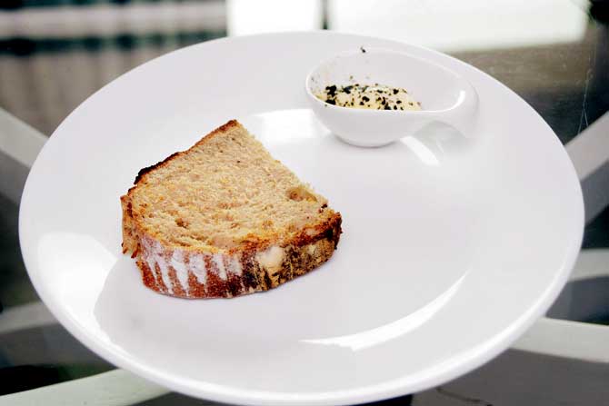 Rye sourdough bread and nori house-cultured butter