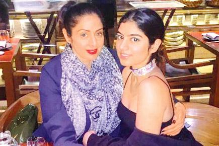Sridevi and daughter Khushi Kapoor wear colour coordinated outfits