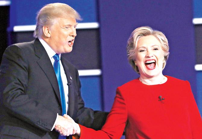 Donald Trump and Hillary Clinton. Pic/AFP
