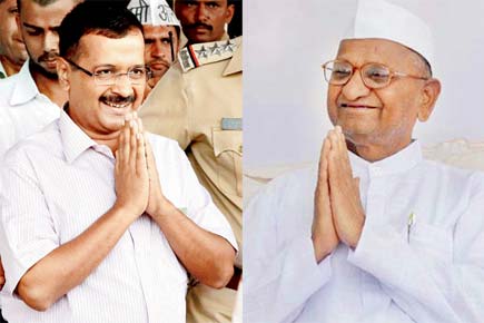 Arvind Kejriwal goes for 'Gandhigiri' screening but gives Anna Hazare's biopic a miss