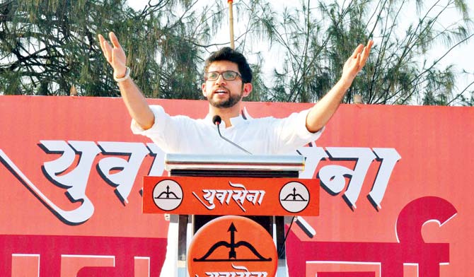 Aaditya Thackeray is choosing the route of peaceful protests instead of relying on brute force