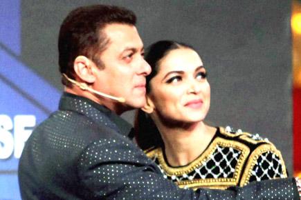 Salman Khan and Deepika Padukone. Pic/PTI