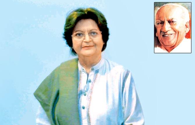 Salima Hashmi; (inset) Faiz Ahmed Faiz