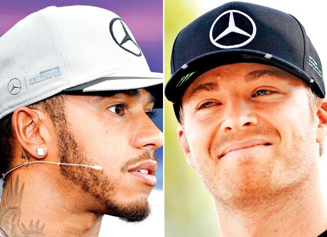 Lewis Hamilton trails Nico Rosberg by 33 points in the drivers