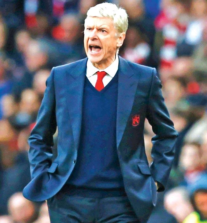 Arsenal boss Arsene Wenger during the EPL match against Middlesbrough in London on Saturday. Pic/AFP