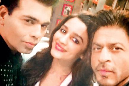 Karan Johar, Alia Bhatt and Shah Rukh Khan