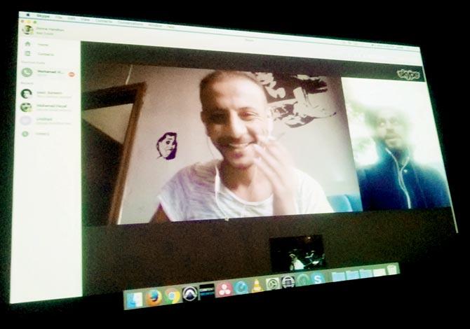 Video chat in Baghdad