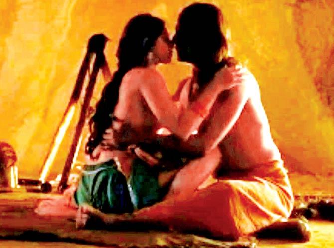 Radhika and Adil Hussain in the sex scene from Parched