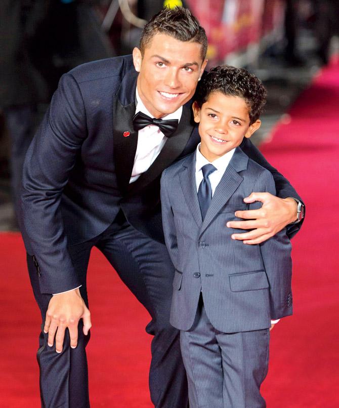 Cristiano Ronaldo with son Cristiano Ronaldo Jr. Pic/Getty Images