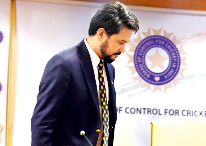 Indian cricket board president at the BCCI headquarters in Mumbai in May