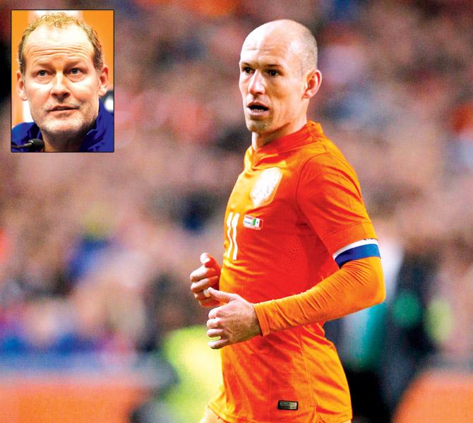 Arjen Robben and (inset) Danny Blind
