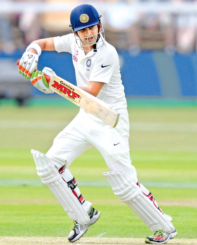 Southpaw Gautam Gambhir plays a shot during a side game vs Leicestershire on the 2014 tour of England. Pic/Getty Images