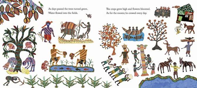 Pages from the picture book, A Bhil Story