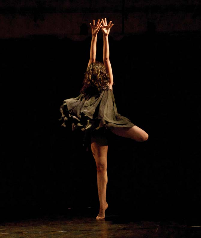 A dancer from Ashley Lobo’s troupe