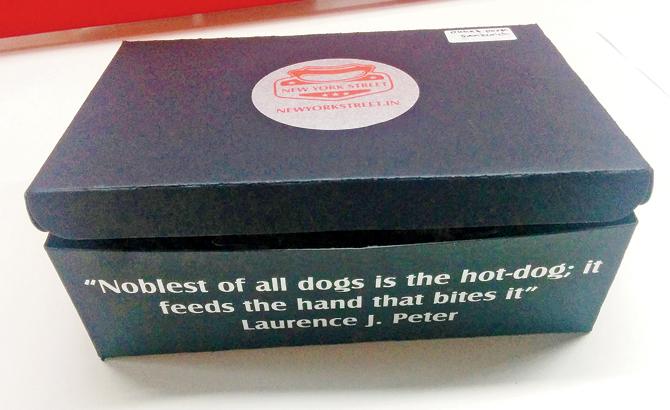 The boxes had the dogs, chips and sauces. Pics/Nimesh Dave