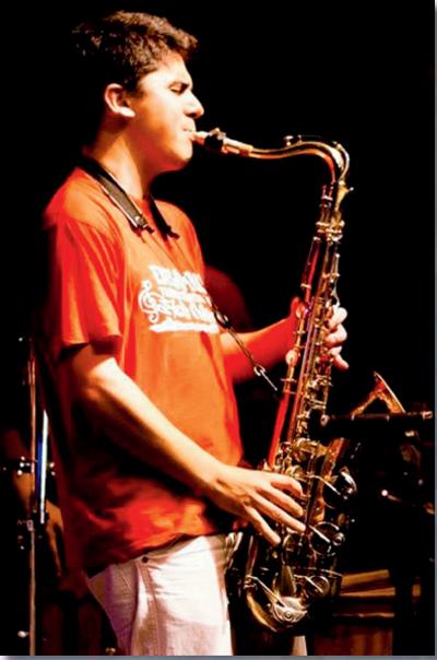 Saxophonist Cristobal Araya