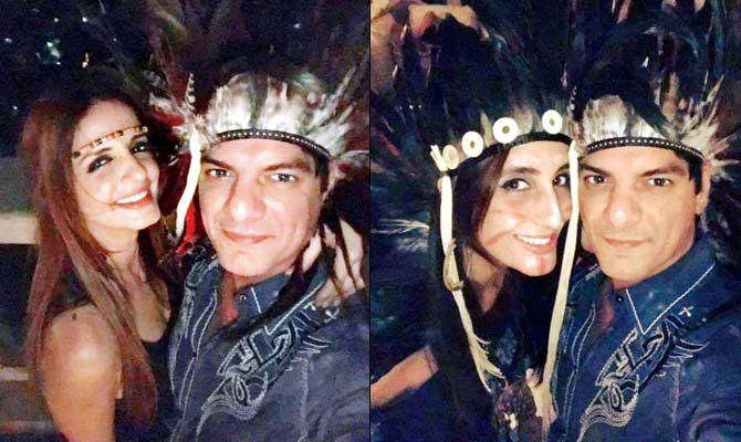 DJ Aqeel, Dino Morea and Sameer Nair with friends at Sussanne Khan’s birthday party