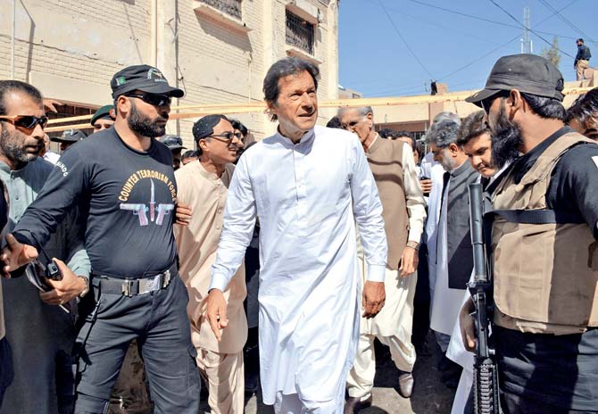 Imran Khan in Quetta. File pic/AFP