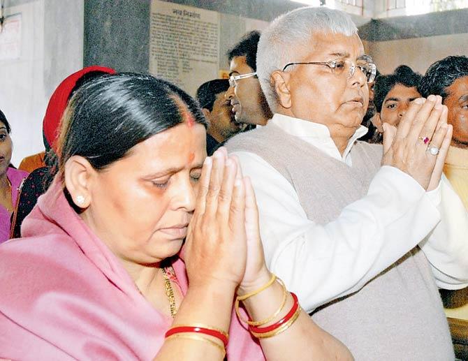 RJD chief Lalu Prasad and former Bihar Chief Minister Rabri Devi