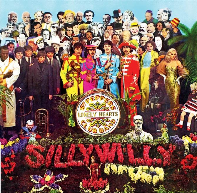 The jacket of the album Sgt Pepper’s Lonely Hearts Club Band that included Lucy in The Sky With Diamonds