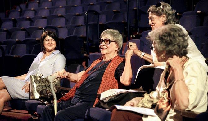 Lubna Adams, Jeannie Naoroji and Dolly Thakore (behind her)