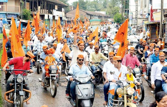 One of the morchas taken out by the Maratha community in Karad. File pic