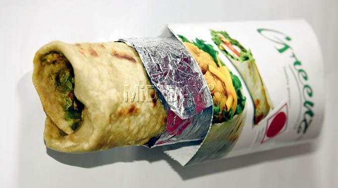 Minced Chicken Wrap. Pics/Pradeep Dhivar