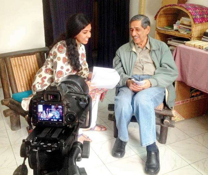 KL Sethi being interviewed by Srishtee Sethi
