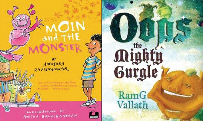 (From left) Books by Duckbill: Moin and The Monster; Oops The Mighty Girgle