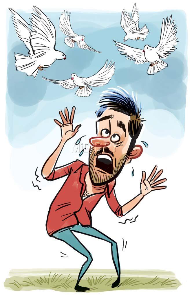 Pigeon seller Vishal was held hostage for 12 hours, when he had not even stolen the pigeons. He has now decided to quit the business. Illustration/Uday Mohite