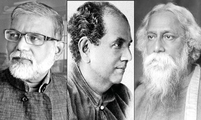 R Siva Kumar, Abanindranath Tagore and Rabindranath Tagore. Pic/Getty Images