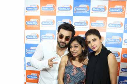 Ranbir Kapoor And Anushka Sharma at Radio City