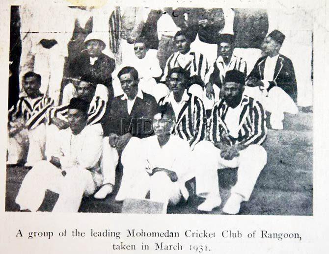 Burmese revelation: Rangoon (now Yangon), the largest city of Burma (Myanmar) had a cricket culture in the 1930s. England player Charles McCarthy played for Rangoon Gymkhana in their only first-class match, which came against the Marylebone Cricket Club in 1927 and played four Tests for England in 1931. This picture is of a Mohomedan Cricket Club of Rangoon in 1931