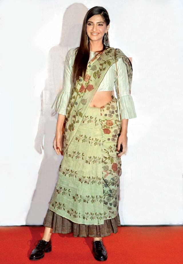 Sonam Kapoor made heads turn with this Anavila ensemble where the petticoat added to the drama