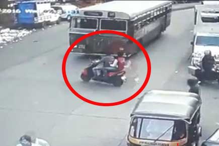 Watch video: Speeding BEST bus rams into Activa in Mumbai