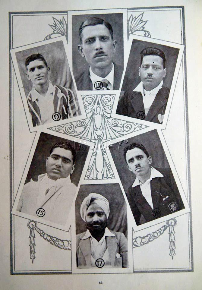 Team tribute: Some members of the team that travelled to England in 1932. (From top, anti-clockwise) SR Godambe, Jahangir Khan, Md Nissar, Cpt Joginder Singh, RD Marshal, Lt JG Navle