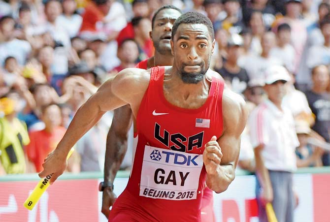 Tyson Gay. Pic/AFP