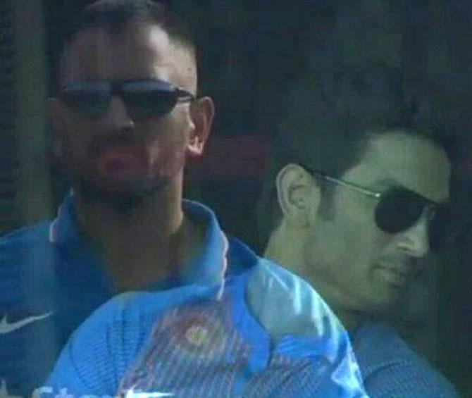Real and reel MS Dhoni were both present at Mohali during the ODi vs NZ