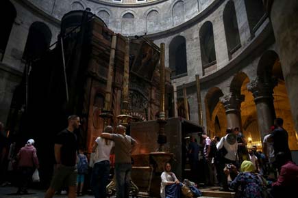 Jesus Christ's burial slab uncovered for the first time